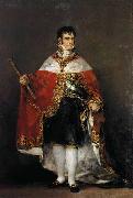 Francisco de Goya Portrait of Ferdinand VII of Spain in his robes of state painting